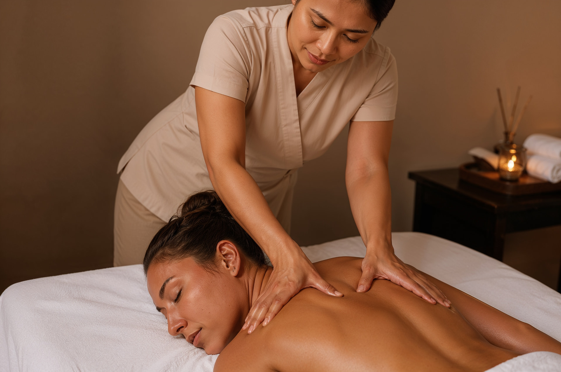Upper & Lower Back Tightness — Thai therapeutic massage focus area